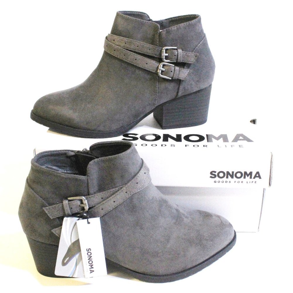 Sonoma Women's Gray Boots Pick Size 9.5 Wide